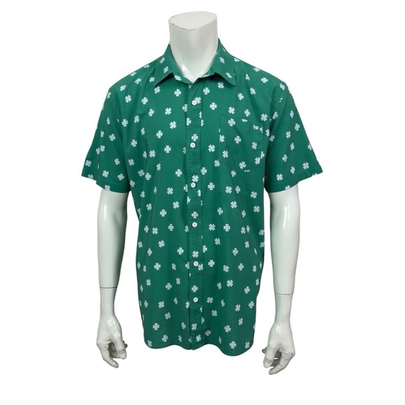 Tipsy Elves Men's XL Green Shamrock Shirt St. Patrick's Day Fits Like Large - Picture 3 of 10